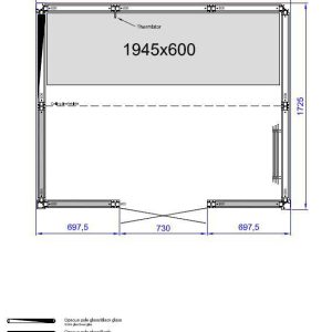 Kích thước phòng xông hơi ướt Tylo Panacea 2117 Black