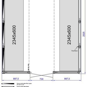 Kích thước phòng xông hơi ướt Tylo Panacea 2525 Black