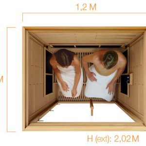 Kích thước phòng xông hơi hồng ngoại SAWO 1012LS
