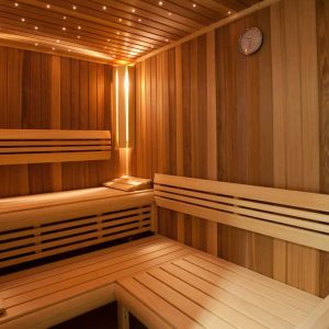 Phòng xông hơi bằng gỗ Tuyết Tùng