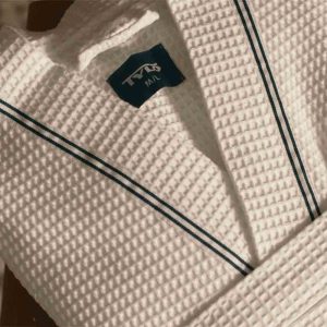 Áo choàng Waffle Tylo trắng có túi